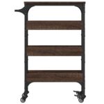 vidaXL Kuchynský vozík hnedý dub 53x20x76 cm kompozitné drevo – Obrázok 7