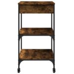 vidaXL Kuchynský vozík dymový dub 60x48x89,5 cm kompozitné drevo – Obrázok 9