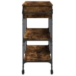 vidaXL Kuchynský vozík dymový dub 105x42x95 cm kompozitné drevo – Obrázok 9