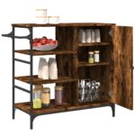 vidaXL Kuchynský vozík dymový dub 87,5x38,5x84,5 cm kompozitné drevo – Obrázok 7