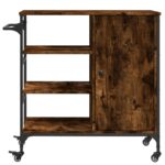 vidaXL Kuchynský vozík dymový dub 87,5x38,5x84,5 cm kompozitné drevo – Obrázok 8
