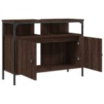 vidaXL Skrinka na umývadlo, hnedý dub 80x30x60 cm, kompozitné drevo – Obrázok 6