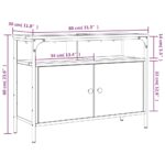 vidaXL Skrinka na umývadlo, hnedý dub 80x30x60 cm, kompozitné drevo – Obrázok 11