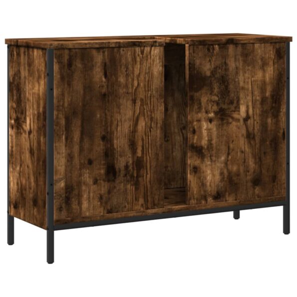 vidaXL Skrinka na umývadlo, tmavý dub 80x30x60 cm, kompozitné drevo – Obrázok 8