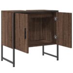 vidaXL Skrinka na umývadlo hnedý dub 60x33x60 cm kompozitné drevo – Obrázok 6