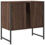 vidaXL Skrinka na umývadlo hnedý dub 60x33x60 cm kompozitné drevo – Obrázok 8