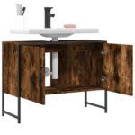 vidaXL Kúpeľňová umývadlová skrinka dymový dub 80x33x60 cm komp. drevo – Obrázok 4