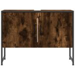 vidaXL Kúpeľňová umývadlová skrinka dymový dub 80x33x60 cm komp. drevo – Obrázok 5
