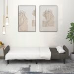 vidaXL 2-miestna rozkladacia pohovka, tmavosivá, zamat – Obrázok 3