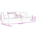 vidaXL 2-miestna rozkladacia pohovka s 2 vankúšmi,vínovo červená,zamat – Obrázok 11