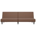 vidaXL 2-miestna denná posteľ, hnedá, umelá koža – Obrázok 5