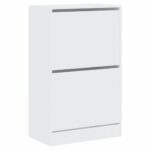 vidaXL Botník biely 60x34x96,5 cm kompozitné drevo – Obrázok 4