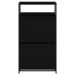 vidaXL Botník čierny 60x34x112 cm kompozitné drevo – Obrázok 5