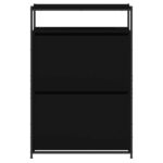 vidaXL Botník čierny 75x34x112 cm kompozitné drevo – Obrázok 5