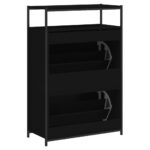 vidaXL Botník čierny 75x34x112 cm kompozitné drevo – Obrázok 7