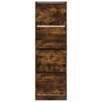 vidaXL Botník so 4 výklopnými zásuvkami dymový dub 60x34x187,5 cm – Obrázok 6