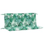 vidaXL Podložky na záhradnú lavičku 2 ks vzor listov 120x50x7 cm – Obrázok 2