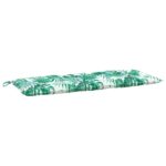 vidaXL Podložky na záhradnú lavičku 2 ks vzor listov 120x50x7 cm – Obrázok 4