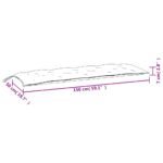 vidaXL Podložky na záhradnú lavičku 2 ks 150x50x7 cm, oxfordská látka – Obrázok 8