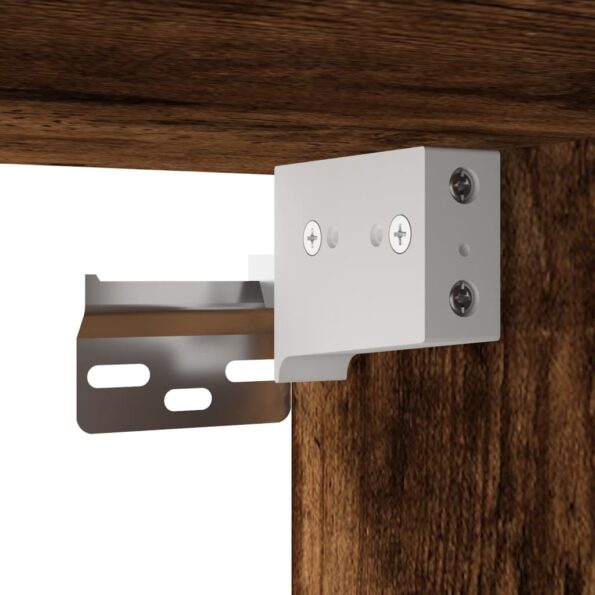 vidaXL 3-dielna sada kúpeľňových skriniek dymový dub spracované drevo – Obrázok 11