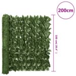 vidaXL Balkónová zástena s tmavozelenými listami 200x100 cm – Obrázok 6