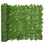 vidaXL Balkónová zástena so zelenými listami 200x100 cm – Obrázok 2