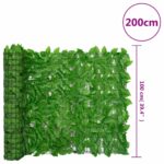 vidaXL Balkónová zástena so zelenými listami 200x100 cm – Obrázok 6