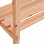 vidaXL Stôl na rastliny s policou hnedý 78x38x82,5 cm jedľový masív – Obrázok 8