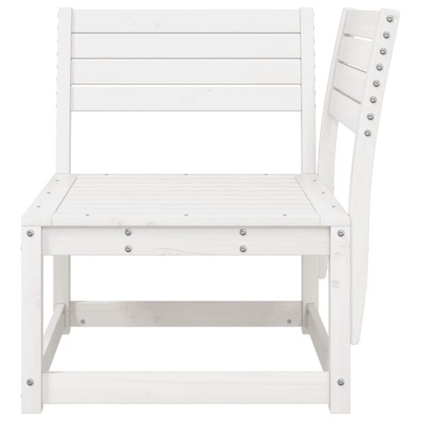 vidaXL Záhradná pohovka rohová biela 73x73x78 cm masívna borovica – Obrázok 4