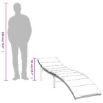 vidaXL Záhradné ležadlo s vankúšom sivé 55x199x50 cm polyratan – Obrázok 9