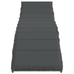 vidaXL Záhradné ležadlá 2 ks so stolíkom sivé polyratan – Obrázok 5