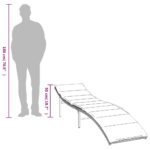 vidaXL Záhradné ležadlá 2 ks so stolíkom sivé polyratan – Obrázok 10