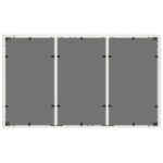 vidaXL Záhradný stôl so sklenenou doskou biely 150x90x75 cm polyratan – Obrázok 8