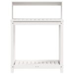 vidaXL Stôl na presádzanie s policami biely 82,5x50x109,5 cm borovica – Obrázok 5
