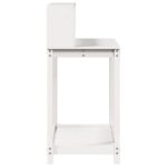 vidaXL Stôl na presádzanie s policami biely 108x50x109,5 cm borovica – Obrázok 6