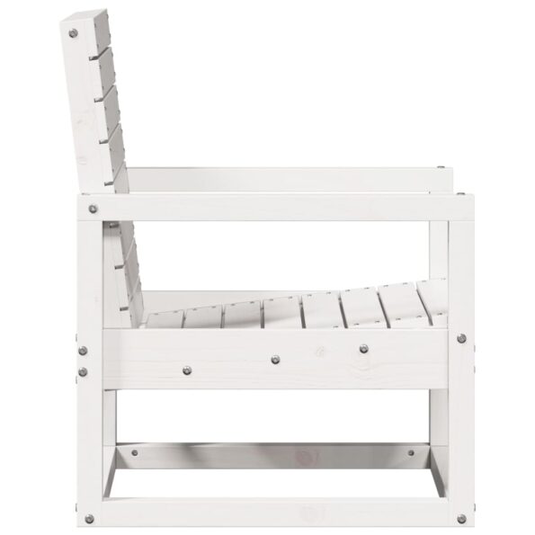 vidaXL 3-dielna záhradná sedacia súprava biela borovicový masív – Obrázok 5