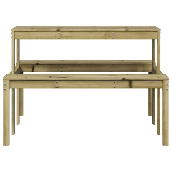 vidaXL Piknikový stôl 110x134x75 cm impregnovaná borovica – Obrázok 4