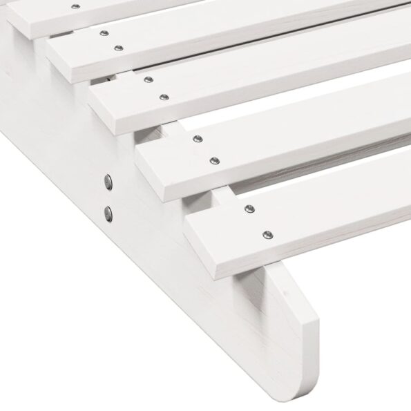 vidaXL Lehátko na opaľovanie biele 205x110x31,5 cm masívna borovica – Obrázok 7