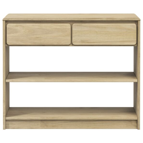 vidaXL Konzolový stolík SAUDA dub 89,5x36,5x73 cm borovicový masív – Obrázok 4