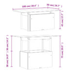 vidaXL Záhradný stolík voskovohnedý 100x50x75 cm masívna borovica – Obrázok 12