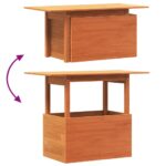 vidaXL Záhradný stolík voskovohnedý 100x50x75 cm masívna borovica – Obrázok 8