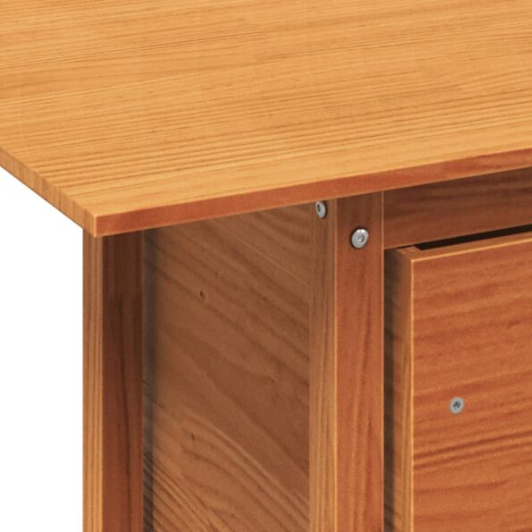 vidaXL Záhradný stolík voskovohnedý 100x50x75 cm masívna borovica – Obrázok 10