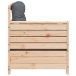 vidaXL Záhradná pohovka s opierkou ruky a vankúšom borovicový masív – Obrázok 5