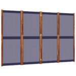 vidaXL 4-panelový paraván tmavomodrý 280x180 cm – Obrázok 2