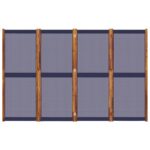 vidaXL 4-panelový paraván tmavomodrý 280x180 cm – Obrázok 4