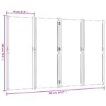 vidaXL 4-panelový paraván tmavomodrý 280x180 cm – Obrázok 8