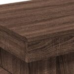 vidaXL Konferenčný stolík s LED svetlami hnedý dub 50x50x40 cm – Obrázok 10