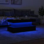 Konferenčný stolík vidaXL s LED svetlami biely 90x50x40 cm – Obrázok 5