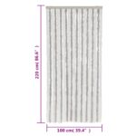 vidaXL Záves proti hmyzu bledobéžový a biely 100x220 cm ženilka – Obrázok 7