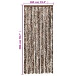 vidaXL Záves proti hmyzu hnedý a biely 100x200 cm ženilka – Obrázok 6